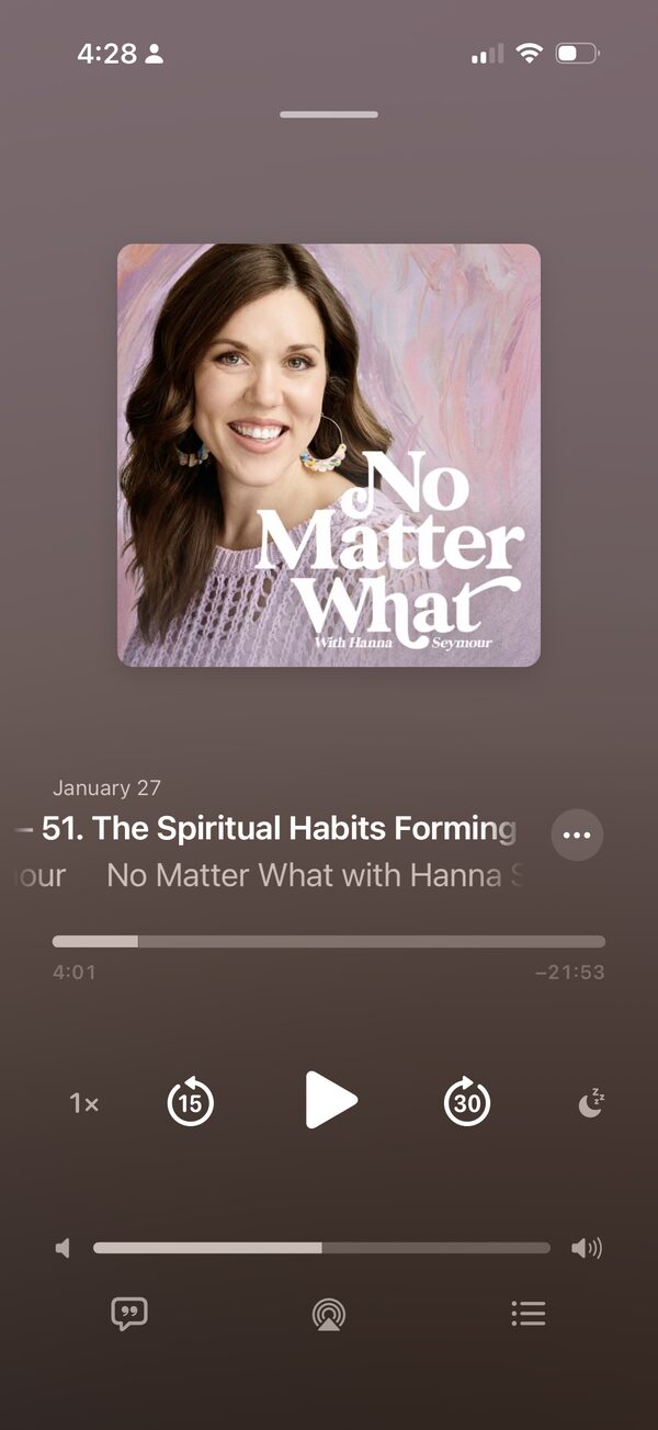 No Matter What podcast on iPhone